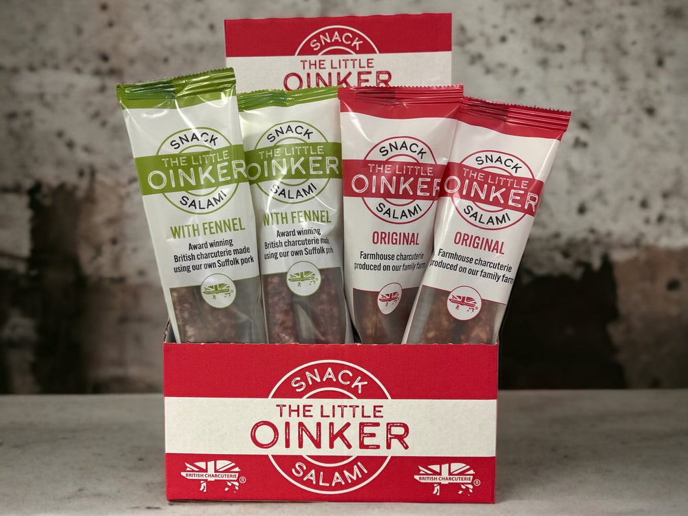 Mixed box of The Little Oinker Fennel and original Box of 20 x 50g