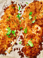 Chorizo Crumb Baked Sea Bass Fillets